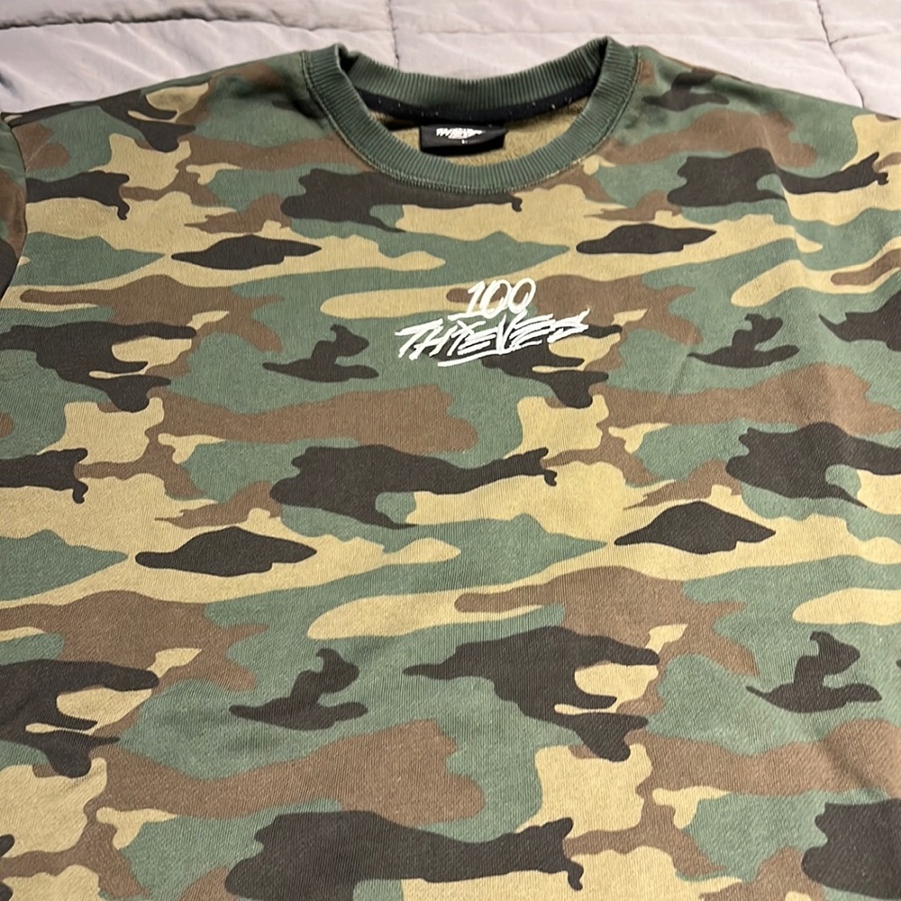 Original 100 Thieves Camo Crewneck